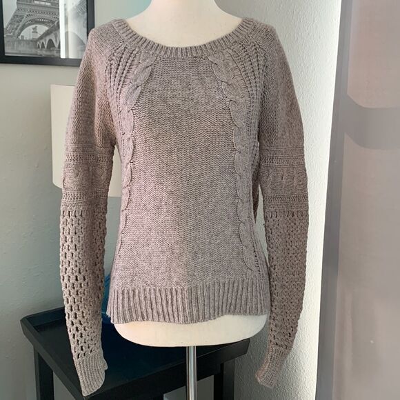 AEO long sleeve mixed knit sweater sz medium - Picture 1 of 10